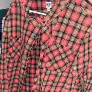 Plaid Red and Black Shirt